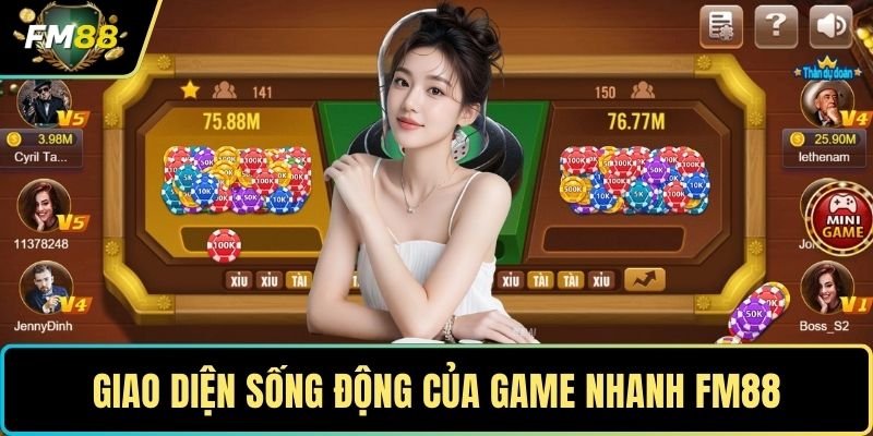 Giao diện sống động của Game nhanh FM88